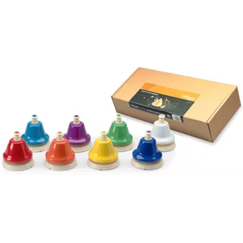Stagg TB SET - 8 notis diatoniskie galda zvani ar push-button mehānismu, krāsu kodēti, C5-C6