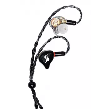 Stagg SPM-PRO BK austiņas In-Ear Monitor ar 10mm dinamiskajiem draiveriem, noņemamu kabeli, melnas
