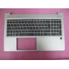 HP ProBook 450/455 G6/G7 augšējais vāks ar franču AZERTY klaviatūru, bez viedkaršu lasītāja, Natural Silver