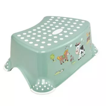 KEEEPER Step Bench Tomek Funny Farm 40,5x28,5x14 cm zaļš