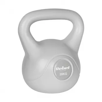 REBEL ACTIVE Bitumena kettlebell 20 kg, pelēks