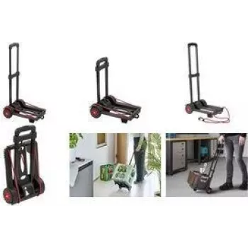 keeeper Easy-Fold transporta ratiņi Mick, 50 kg kravnesība, 34 x 24.5 x 93.5 cm, melni