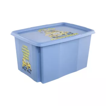 keeeper kaste ar vāku 45L Karolina “Minions Happiness” 55,5x40x30cm gaiši zila