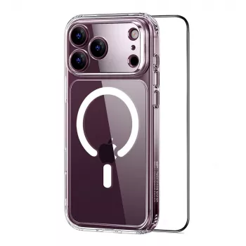 ESR Classic Hybrid MagSafe un rūdīta stikla korpuss iPhone 17 Pro / 18 Pro caurspīdīgs