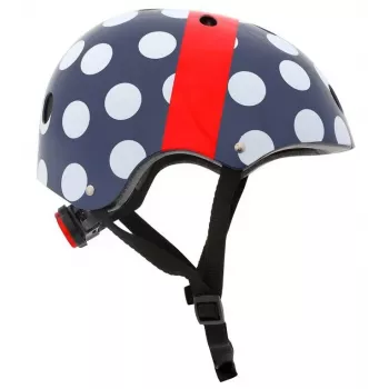 Hornit POM913 Polka Dot daudzfunkcionāla ķivere bērniem, 53-58 cm, melna/zila/sarkana/balta