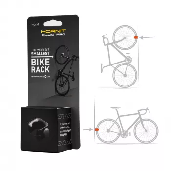 HORNIT CLUG PRO Hybrid velosipēda sienas stiprinājums, melns, vidējs 7762HCP