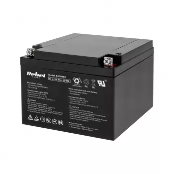Rebel Gel akumulators 12V 24Ah VRLA AGM Deep Cycle UPS, saules enerģijas un signalizācijas sistēmām