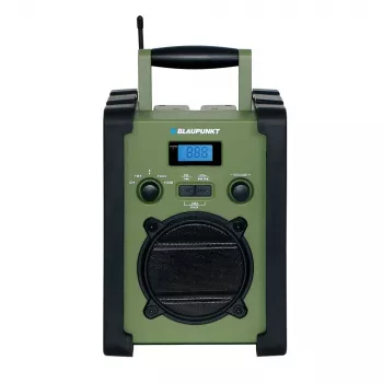 Blaupunkt PP35BT izdzīvošanas pārnēsājamais radio ar Bluetooth, saules paneli, rokas ģeneratoru, power bank un lukturīti
