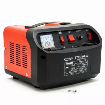 WELDMAN STRONG 50 taisngriezis ar 12V/24V startu – 40A akumulatoru lādētājs un 300A palaidējs