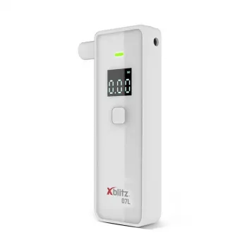 XBLITZ 07L pusvadītāju alkometrs ar LCD apgaismojumu, 5 iemutņiem, CE sertificēts