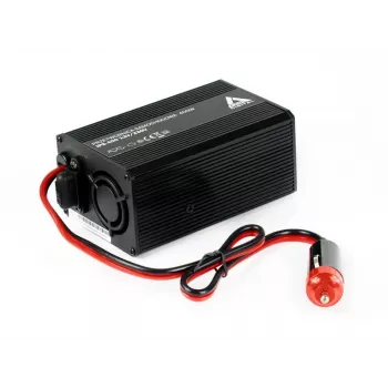 AZO Digital IPS-400 400W 12V DC uz 230V AC modificēta sinusa sprieguma invertors ar Schuko kontaktligzdu, akumulatora spailēm un cigarešu piepīpētāja spraudni