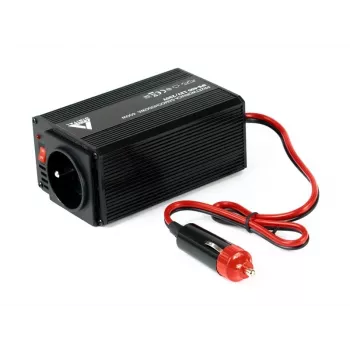 AZO Digital IPS-400 400W 12V DC uz 230V AC modificēta sinusa sprieguma invertors ar Schuko kontaktligzdu, akumulatora spailēm un cigarešu piepīpētāja spraudni