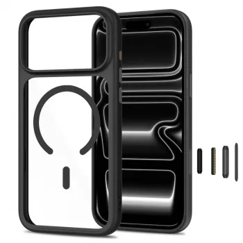 TECH-PROTECT MAGONE MagSafe apvalks un rūdītais stikls 2 komplektā iPhone 17 Pro Max / 18 Pro Max - melns/caurspīdīgs