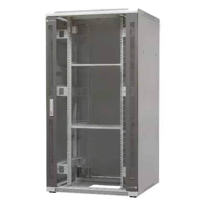 EMITERNET EmiterNet Top brīvstāvošs rāmja skapis 32U 800x800x1540mm ar metāla/stikla priekšējām durvīm EM/SH05D-8832