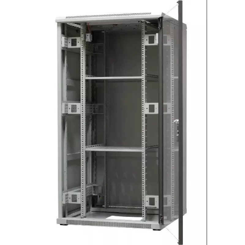 EMITERNET EmiterNet Top brīvstāvošs rāmja skapis 32U 800x800x1540mm ar metāla/stikla priekšējām durvīm EM/SH05D-8832