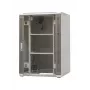 EMITERNET EmiterNet Top 24U brīvstāvošs skapju statnis, 800x800x1180 mm, stikla priekšējās durvis, melns EM/SH05D-8824