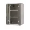 EMITERNET EmiterNet Top 24U brīvstāvošs skapju statnis, 800x800x1180 mm, stikla priekšējās durvis, melns EM/SH05D-8824