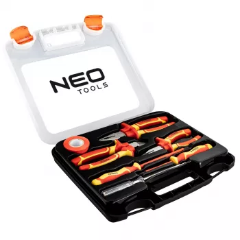 NEO TOOLS 7 gabalu izolētu knaibles un skrūvgriežu komplekts 1000V VDE