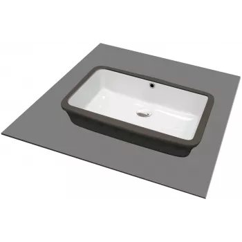 DEANTE Como keramiskais zemgalda izlietne 125 mm bļodas dziļums balta spīdīga