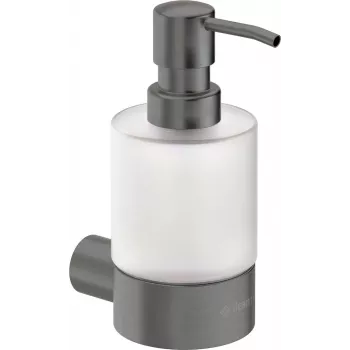 DEANTE ADR_D421 sienas manuālais šķidro ziepju dozators, 1L, balts ABS plastmasa, atslēgas slēdzene, caurspīdīgs logs