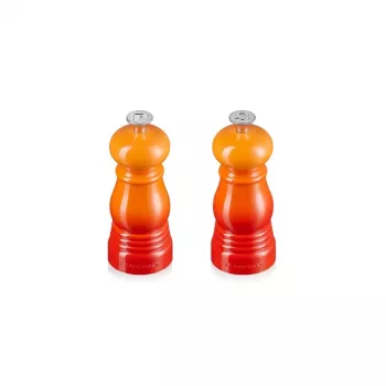 Le Creuset sāls un piparu dzirnaviņu komplekts 11 cm Volcanic Orange