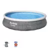 Bestway Fast Set 57376 apaļš uzpūšams baseins virs zemes 7,340 L, pelēks