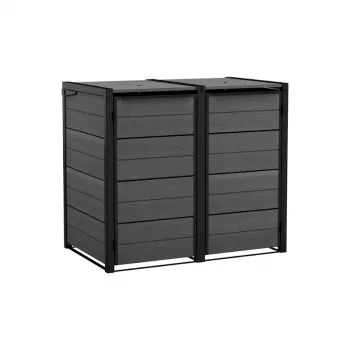 Keter Hide Away atkritumu tvertņu uzglabāšanas konteiners 2x240L, pelēks