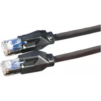 Dätwyler 21.05.0005 Cat 6 S/FTP tīkla kabelis, RJ-45 tētis uz RJ-45 tētis, 0,5 m, melns, LSZH, 10 Gbps