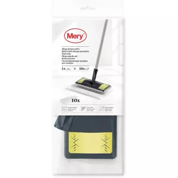 MERY grīdas birste putekļu savākšanai Dust Mop 25,8x10,5cm ar 10 audumiem 29,5x21,5cm