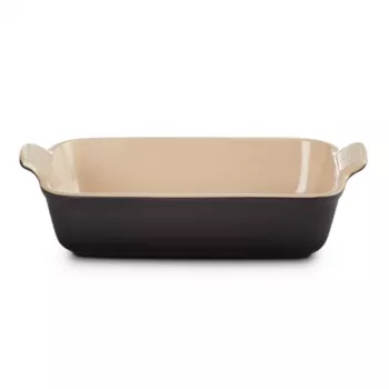 Le Creuset Rectangular Heritage Stoneware 26x19cm / 2,4L melns