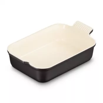 Le Creuset Rectangular Heritage Stoneware 26x19cm / 2,4L melns