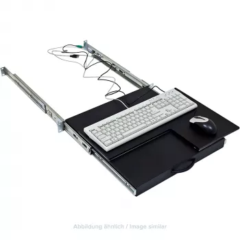 Triton RAB-UP-X40-A1 19 inch izvelkams plaukts klaviatūrai un pelei ar teleskopiskām sliedēm, 1.5U