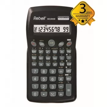 REBELL RE-SC2030 BX zinātniskais kalkulators, 240 funkcijas, 2 rindu LCD, melns