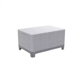 Keter Scandi Storage Table dārza galds/uzglabāšanas kaste, gaiši pelēka/tumši tērauda pelēka