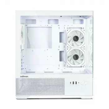 Zalman CHRONIX V2 White ATX Mid Tower datora korpuss ar 3 x 120mm ARGB ventilatoriem un rūdīta stikla sānu paneli