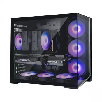 Zalman D40, ATX Mid Tower datora korpuss, 7 x 120mm ARGB ventilatori, melns