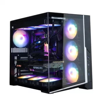 Zalman D40F, ATX Mid Tower datora korpuss, 7 x 120mm FRGB ventilatori, melns