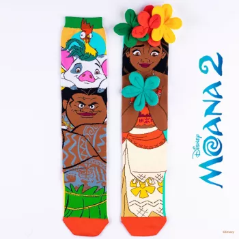 MADMIA Bērnu zeķes līdz ceļiem Vaiana Moana 2 Ziedi 3D Maui Disney / Md026