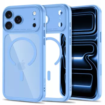 TECH-PROTECT MAGPEAK MAGSAFE CC IPHONE 17 PRO / 18 PRO gaiši zils/caurspīdīgs