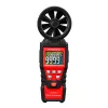 HABOTEST HT625B digitālais anemometrs ar USB, vēja ātruma/temperatūras/gaisa tilpuma mērītājs, apgaismots LCD, ārējais lāpstiņu sensors