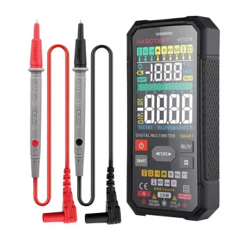 Habotest HT127B digitālais universālais multimetrs True RMS 6000 Counts Auto Ranging ar NCV un temperatūras mērīšanu