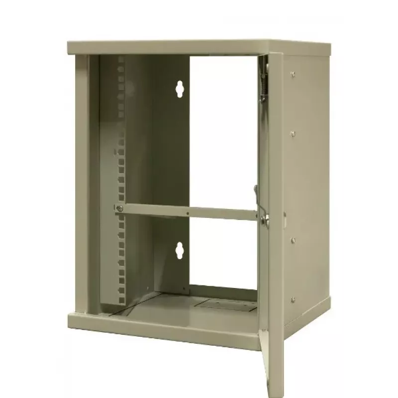 EMITER EM/SH02B5412-08 Light Series 19 collu 12U sienas montāžas tīkla skapis, rūdīta stikla durvis, 550×450×590 mm