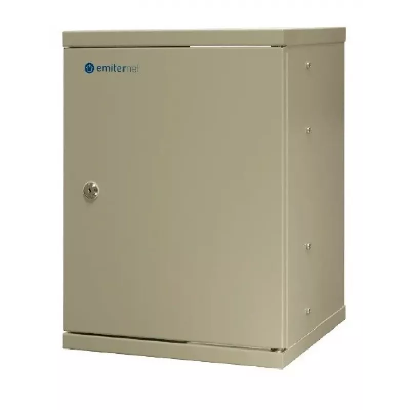 EMITER EM/SH02B5412-08 Light Series 19 collu 12U sienas montāžas tīkla skapis, rūdīta stikla durvis, 550×450×590 mm