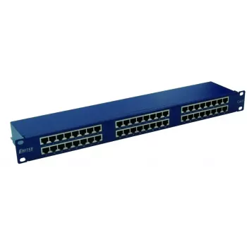 EMITERNET 19 collu panelis 48xRJ45 STP Cat.6 (1U) ar plauktu, zils
