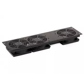 SIGNAL A19-3W 19 collu 1U statīva ventilatora panelis ar 3 ventilatoriem, 230V, melns