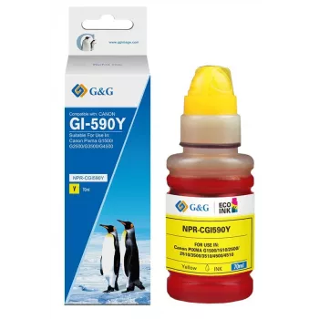 G&G uzpildes tinte saderīga ar Canon GI-590Y/1606C001 Y (70ml)