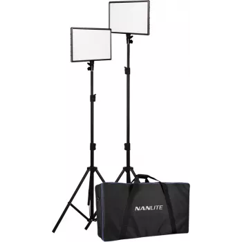 Nanlite LUMIPAD 25 2KIT Bi-Color LED panelis ar statīviem un somu (komplekts)