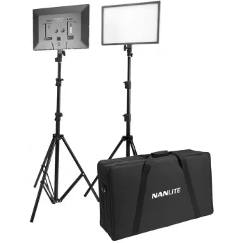 Nanlite LUMIPAD 25 2KIT Bi-Color LED panelis ar statīviem un somu (komplekts)