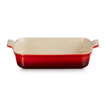 LE CREUSET Heritage taisnstūra cepšanas trauks, keramika, 32x24cm / 4L, sarkans