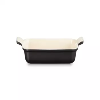 Le Creuset Rectangular Heritage Stoneware 19x14cm / 1,1L melns